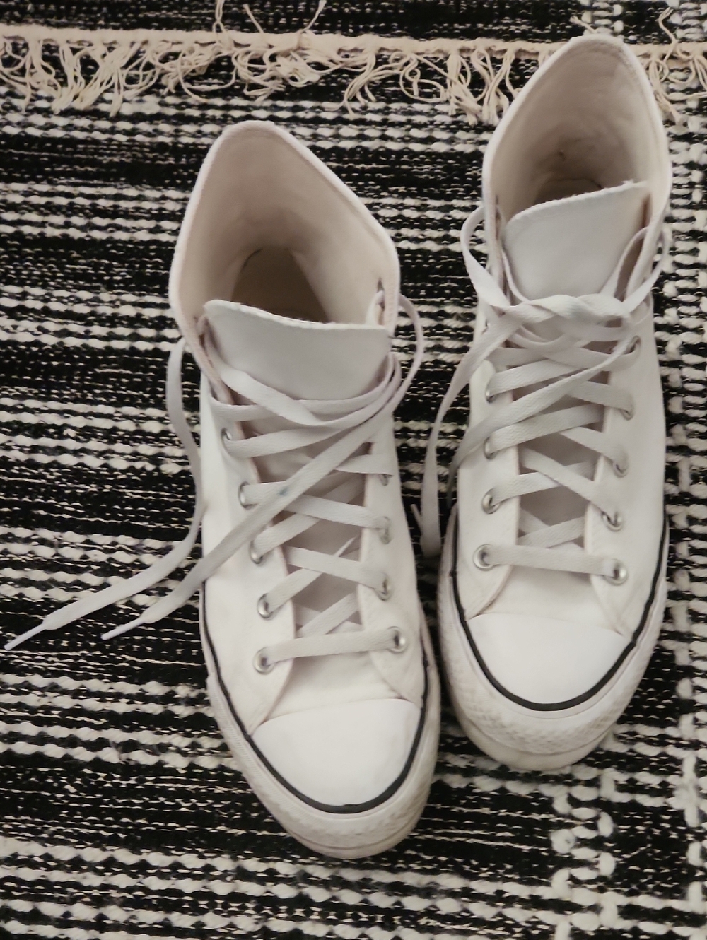 Converse White High-Top Canvas Sneakers for Women